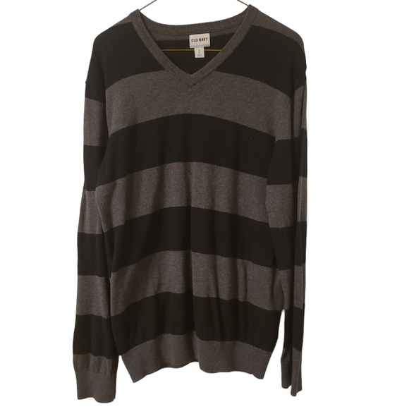 Old Navy 100% cotton grey & black sweater, Men's M - Picture 1 of 4